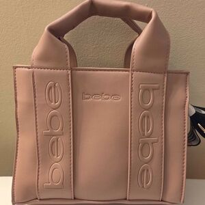 Bebe Soft Pink Logo Tote